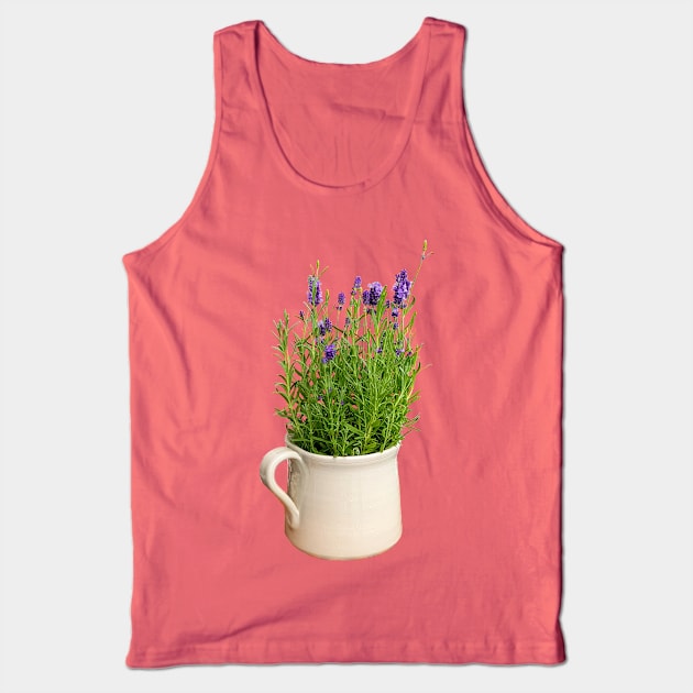 Lavender Plant in a Jug Photo Tank Top by ellenhenryart